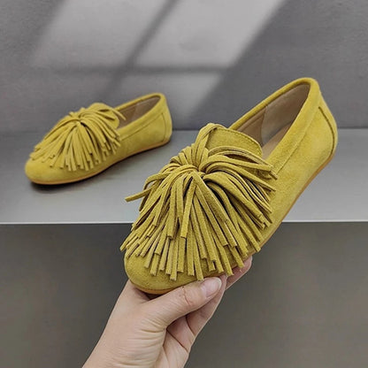 Mocassini Donna in Finta Pelle Scamosciata Slip-On Comodi - Vesarelli