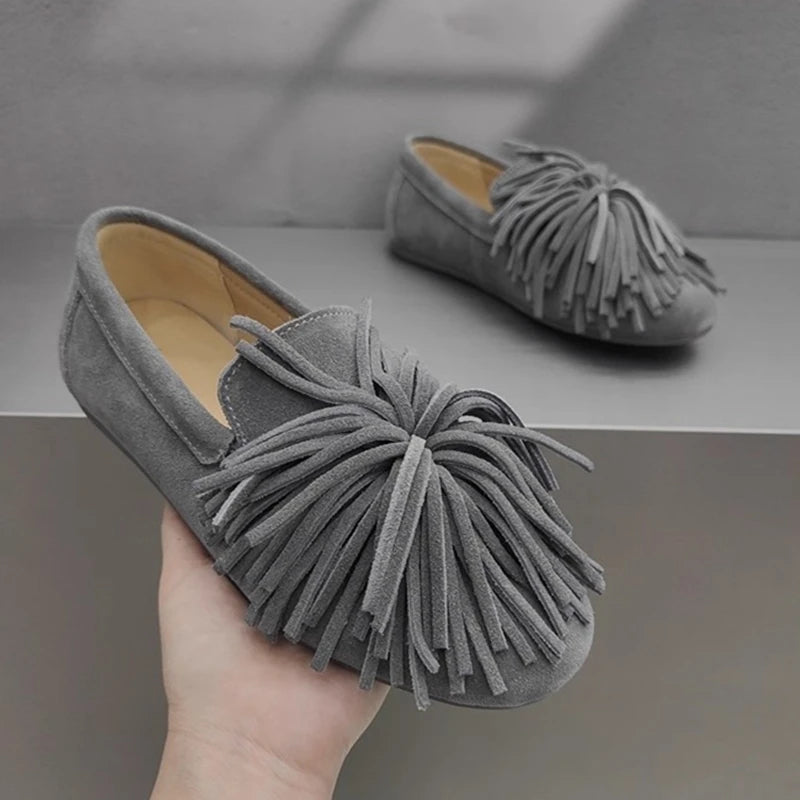 Mocassini eleganti da donna, comode ballerine slip-on in finta pelle scamosciata 9