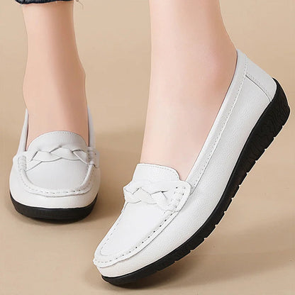 Mocassini slip-on eleganti da donna in morbida pelle e comodi 4