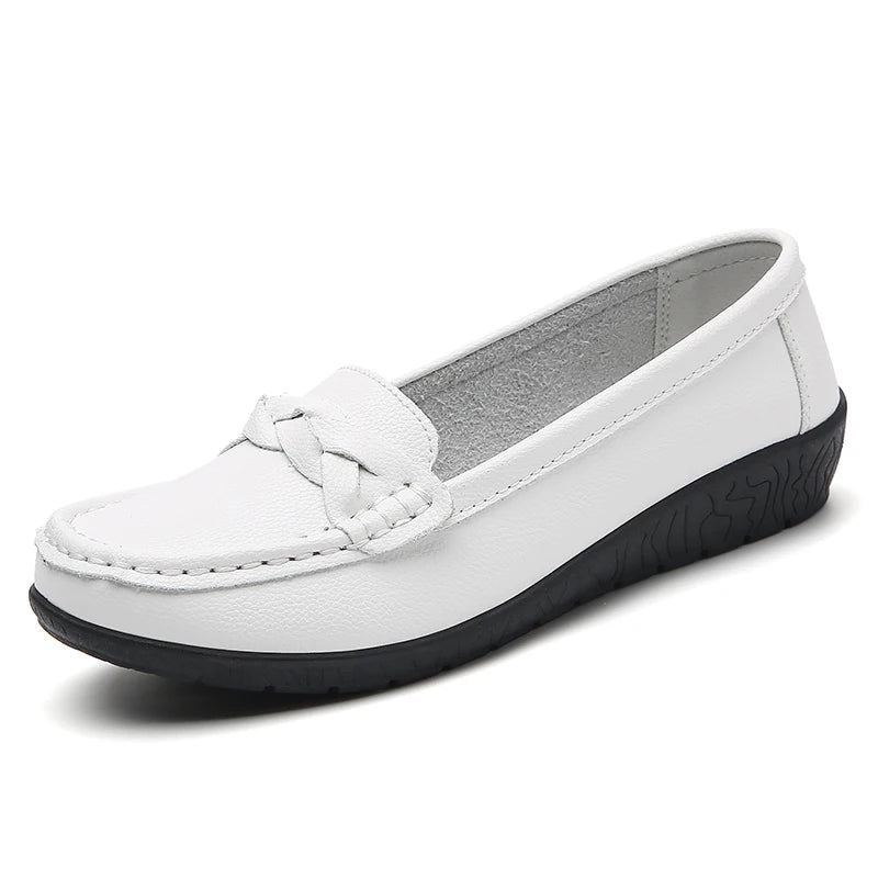 Mocassini slip-on eleganti da donna in morbida pelle e comodi 5