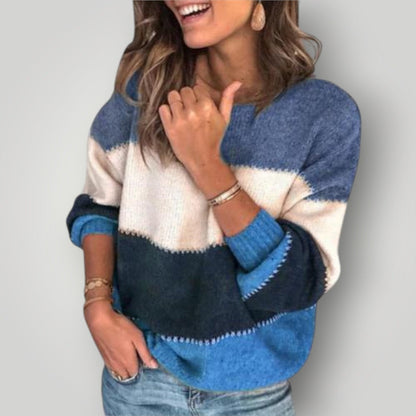Maglione Donna in Maglia Calda Stile Moderno Manica Lunga