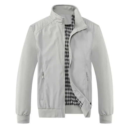 Giacca Bomber Uomo Autunnale con Bordo a Costine Stilizzata