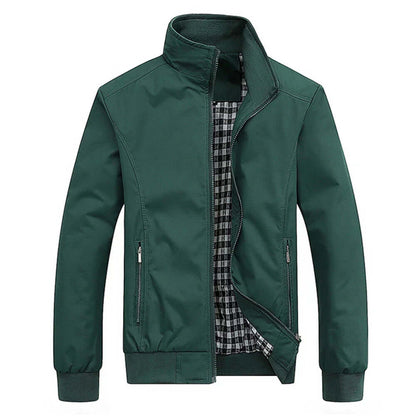 Giacca Bomber Uomo Autunnale con Bordo a Costine Stilizzata
