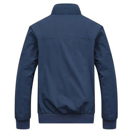 Giacca Bomber Uomo Autunnale con Bordo a Costine Stilizzata