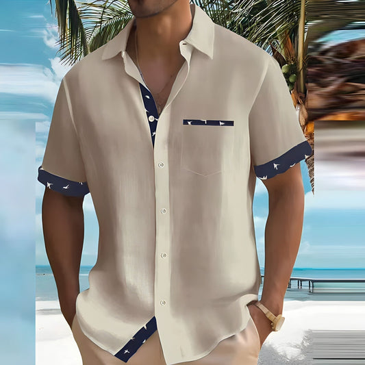 Camicia Uomo Manica Corta con Bottoni Estiva - Brentozzi