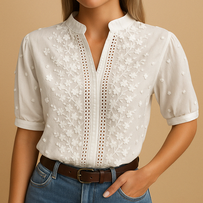 Camicia Donna Classica Scollo a V