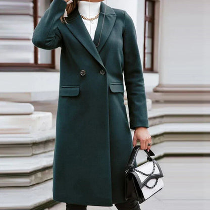 Giacca Donna con Bottoni Stile Classico Taglio Lungo