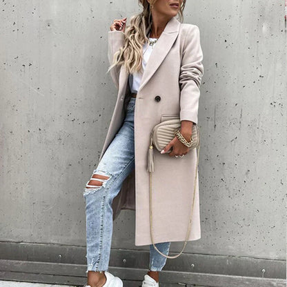 Giacca Donna con Bottoni Stile Classico Taglio Lungo