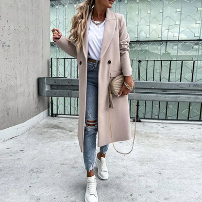 Giacca Donna con Bottoni Stile Classico Taglio Lungo