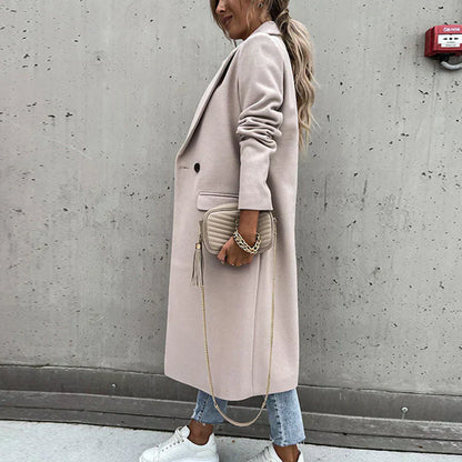 Giacca Donna con Bottoni Stile Classico Taglio Lungo