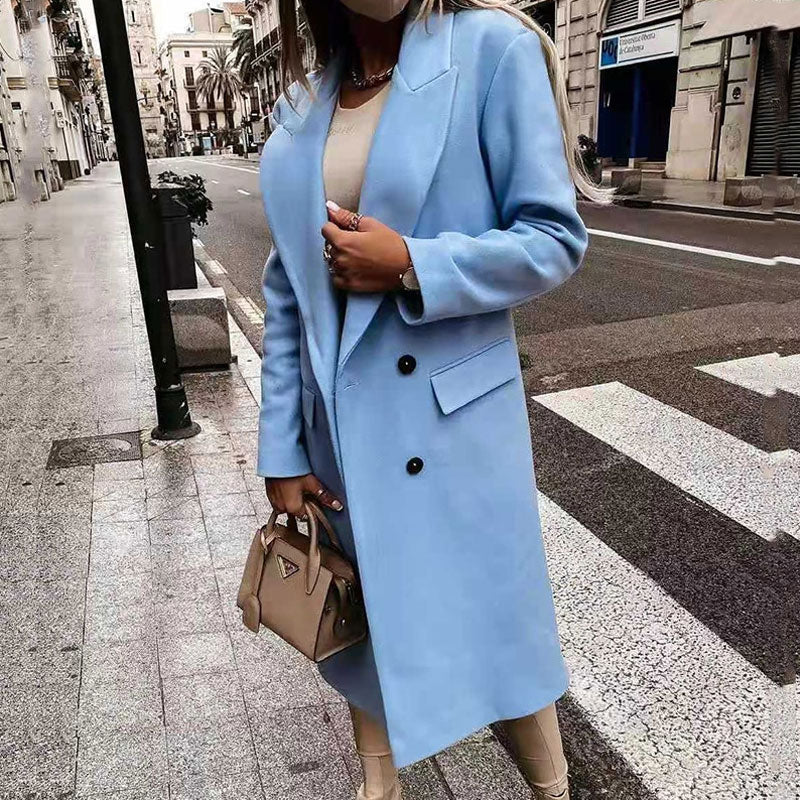 Giacca Donna con Bottoni Stile Classico Taglio Lungo