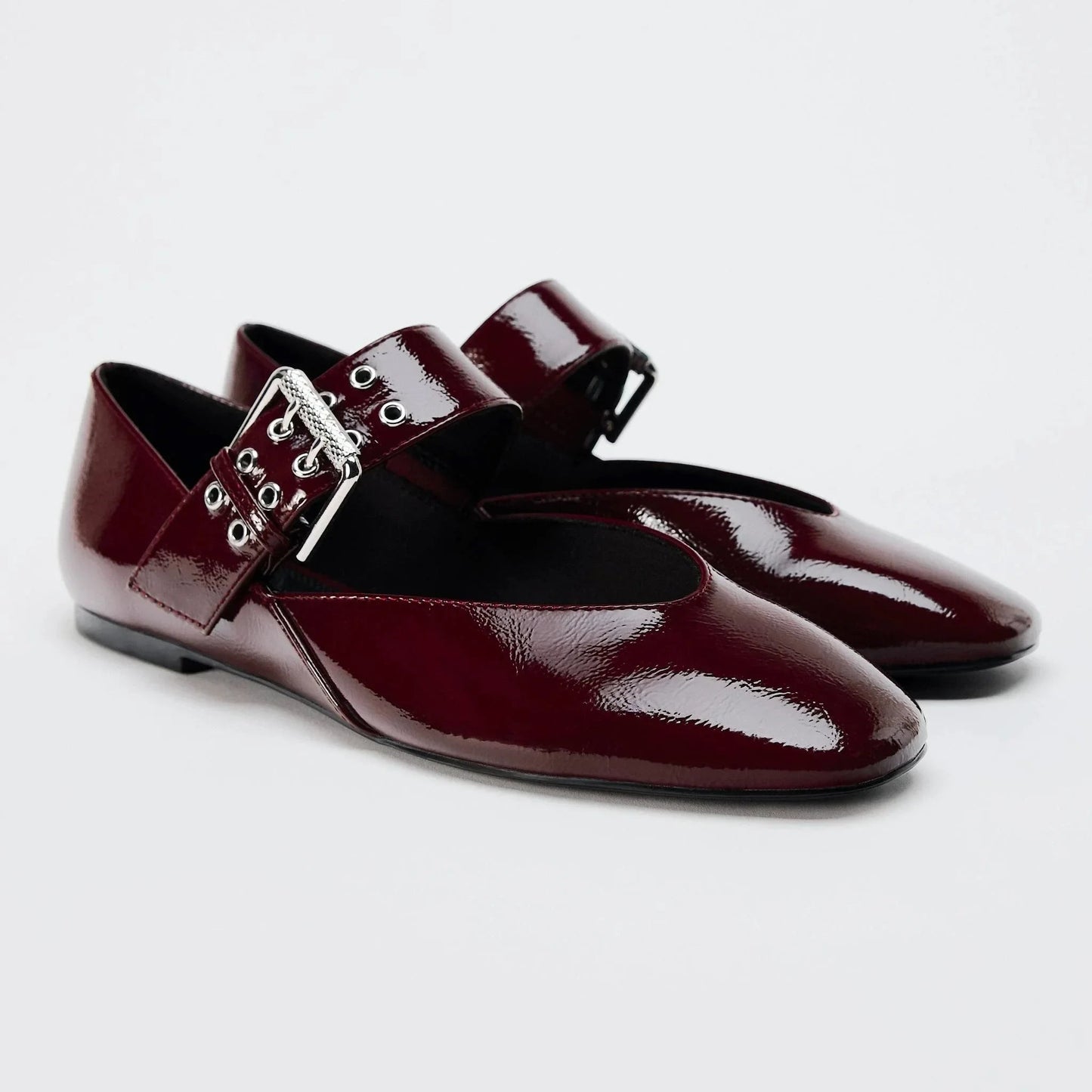 Monica | Donna Ballerine Leopard Mary Jane Cinturino Fibbia 2