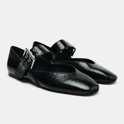 Monica | Donna Ballerine Leopard Mary Jane Cinturino Fibbia 3