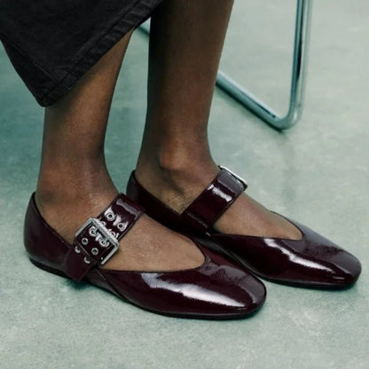 Monica | Donna Ballerine Leopard Mary Jane Cinturino Fibbia 8