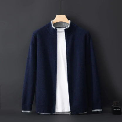 Gilet Uomo in Cashmere con Zip e Vestibilità Elegante
