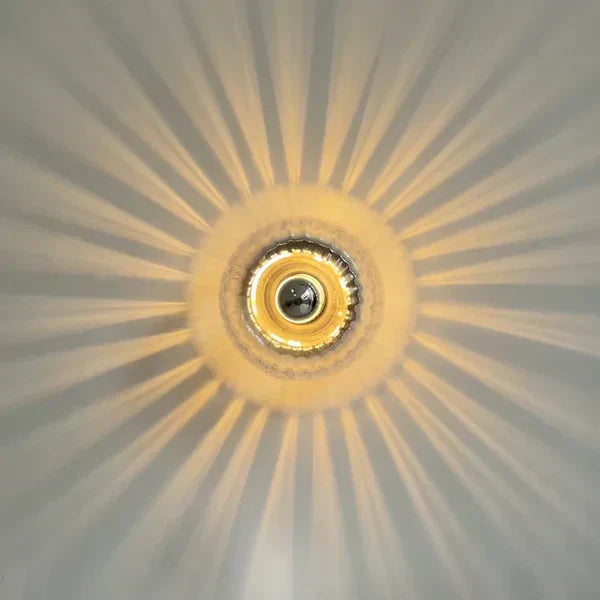 Lampada da Parete Design Vetro Effetto Raggi Moderna