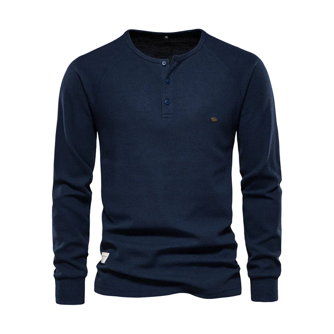 Camicia Uomo Manica Lunga Collo Tondo con Bottoni Comoda - Brentozzi