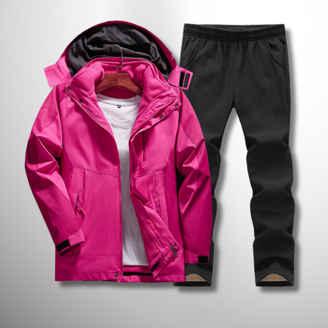 Set Outdoor 3-in-1 Donna Impermeabile con Giacca Fleece Rimovibile - Brentozzi