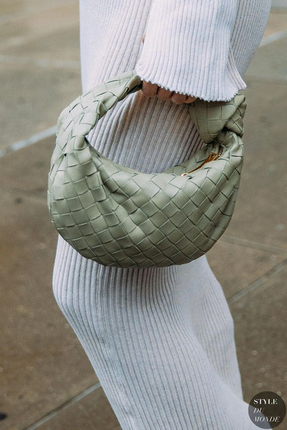 Borsa Midi Donna Intrecciata Fatta a Mano Versatile