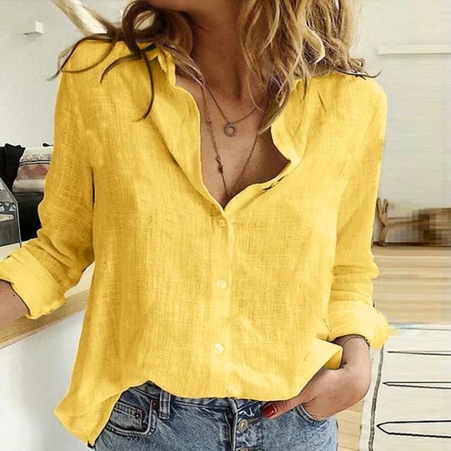 Camicia Donna Elegante Manica Lunga con Bottoni - Brentozzi
