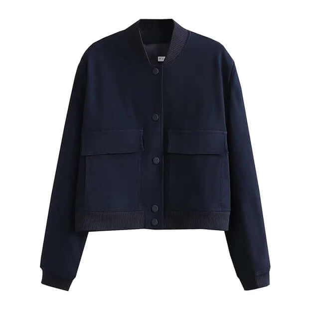 Giacca Bomber Donna con Tasche Stile Streetwear