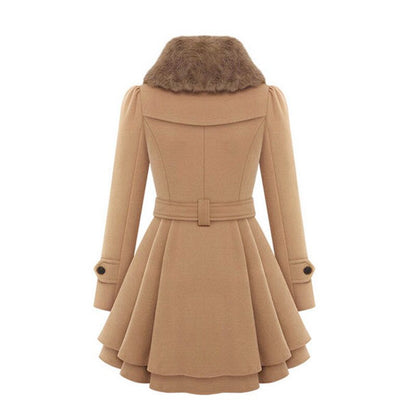 Cappotto Trench Donna Slim Fit con Cintura Doppia Chiusura