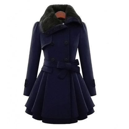 Cappotto Trench Donna Slim Fit con Cintura Doppia Chiusura
