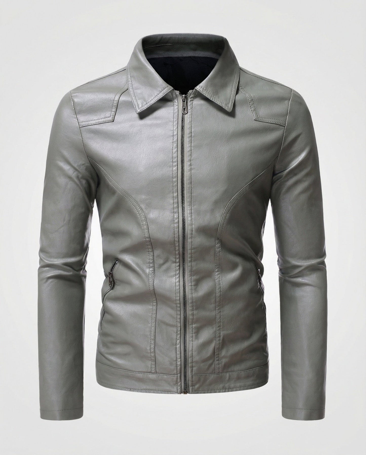 Giacca Uomo in Pelle Vestibilità Slim