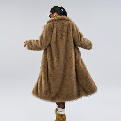 Cappotto Donna Invernale Tessuto Caldo Vestibilità Ampia
