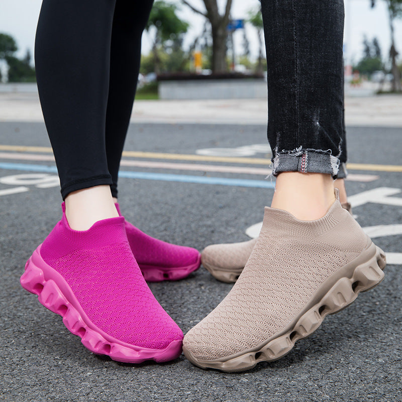 Scarpe Donna in Tessuto Elasticizzato Suola Profilata