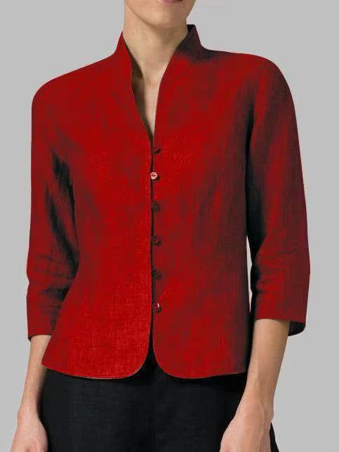 Camicia Donna con Collo alla Coreana e Manica - Brentozzi