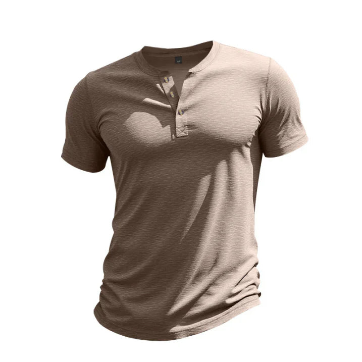 Maglia Uomo Manica Corta con Bottoni al Collo