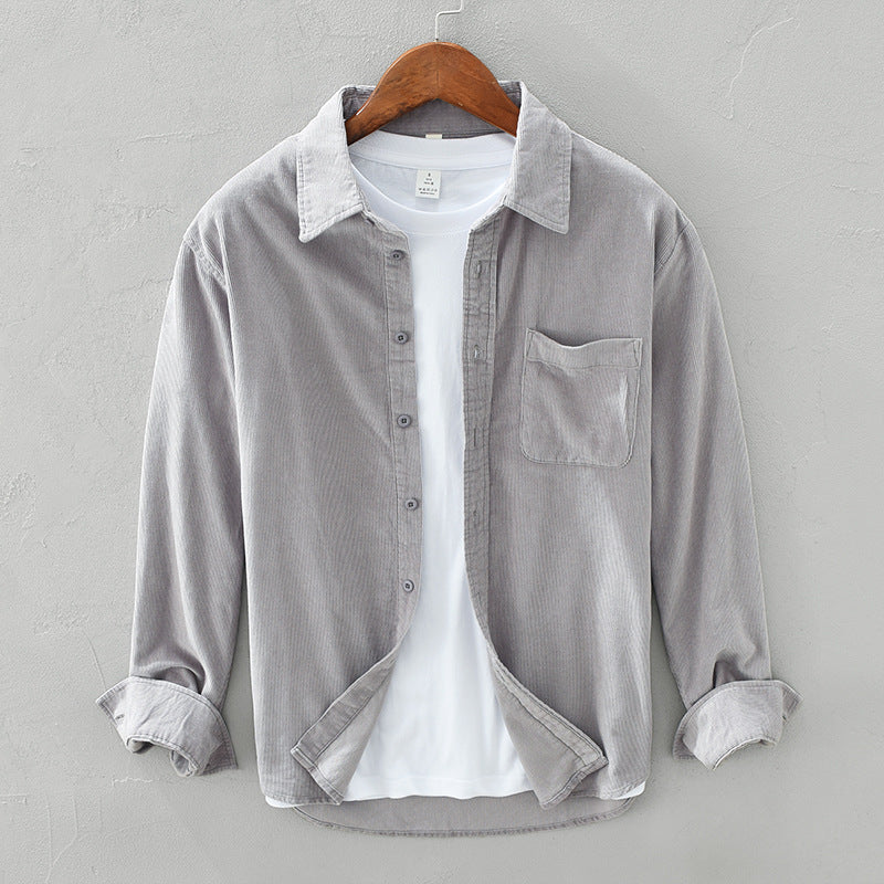 Camicia Uomo Tessuto Strutturato Colletto Classico