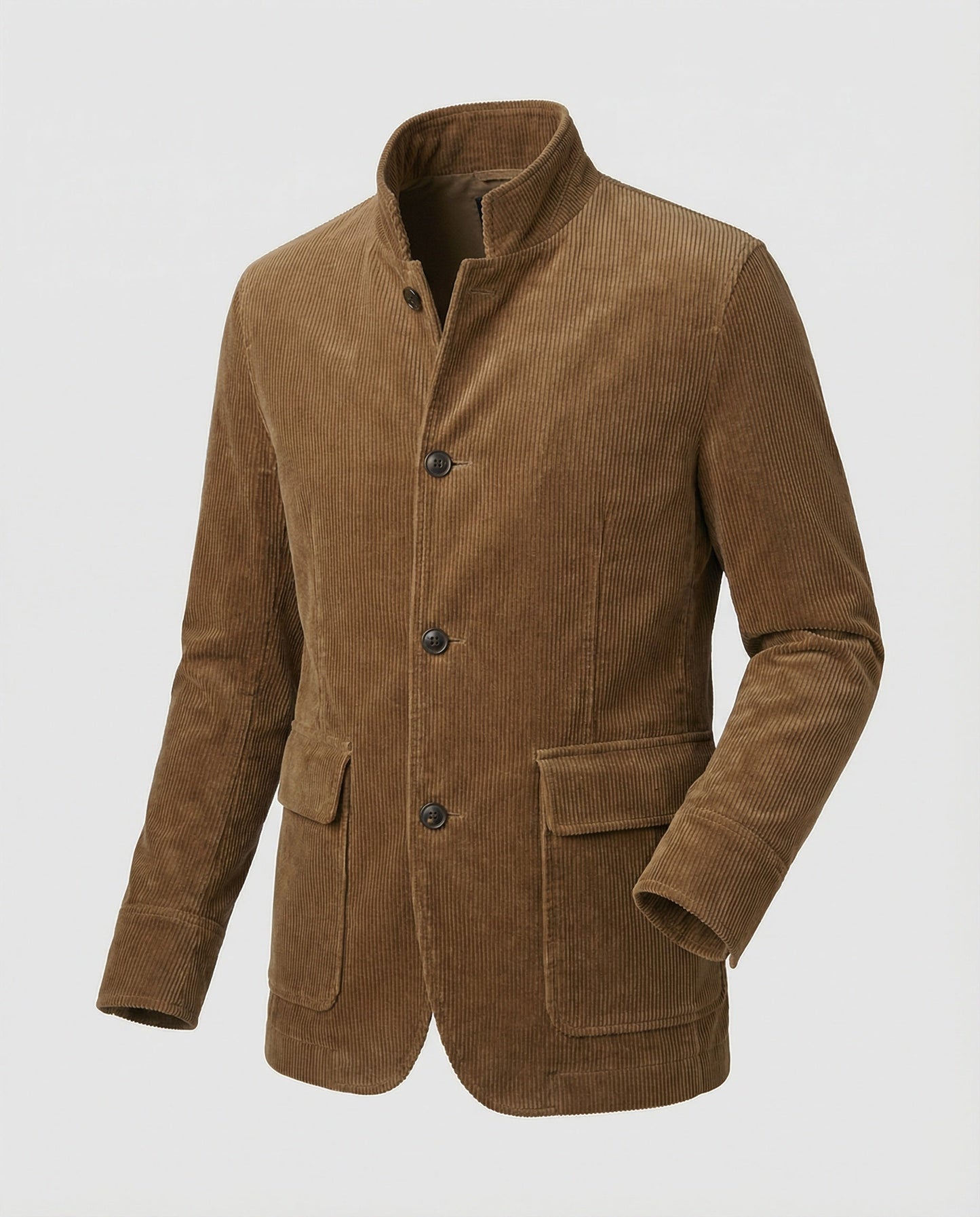 Cappotto Uomo in Velluto a Coste con Bottoni