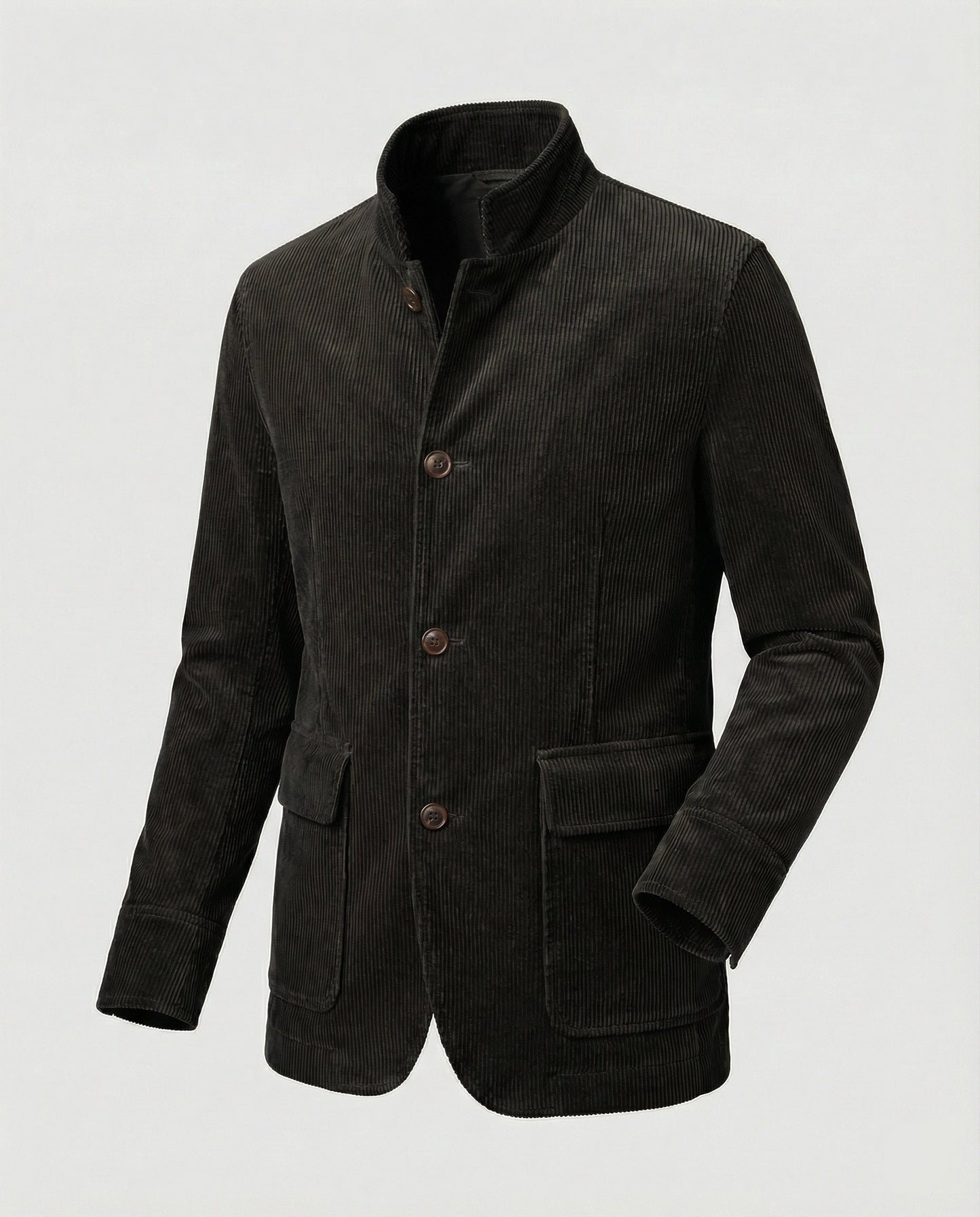 Cappotto Uomo in Velluto a Coste con Bottoni