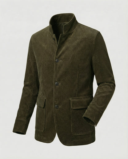 Cappotto Uomo in Velluto a Coste con Bottoni