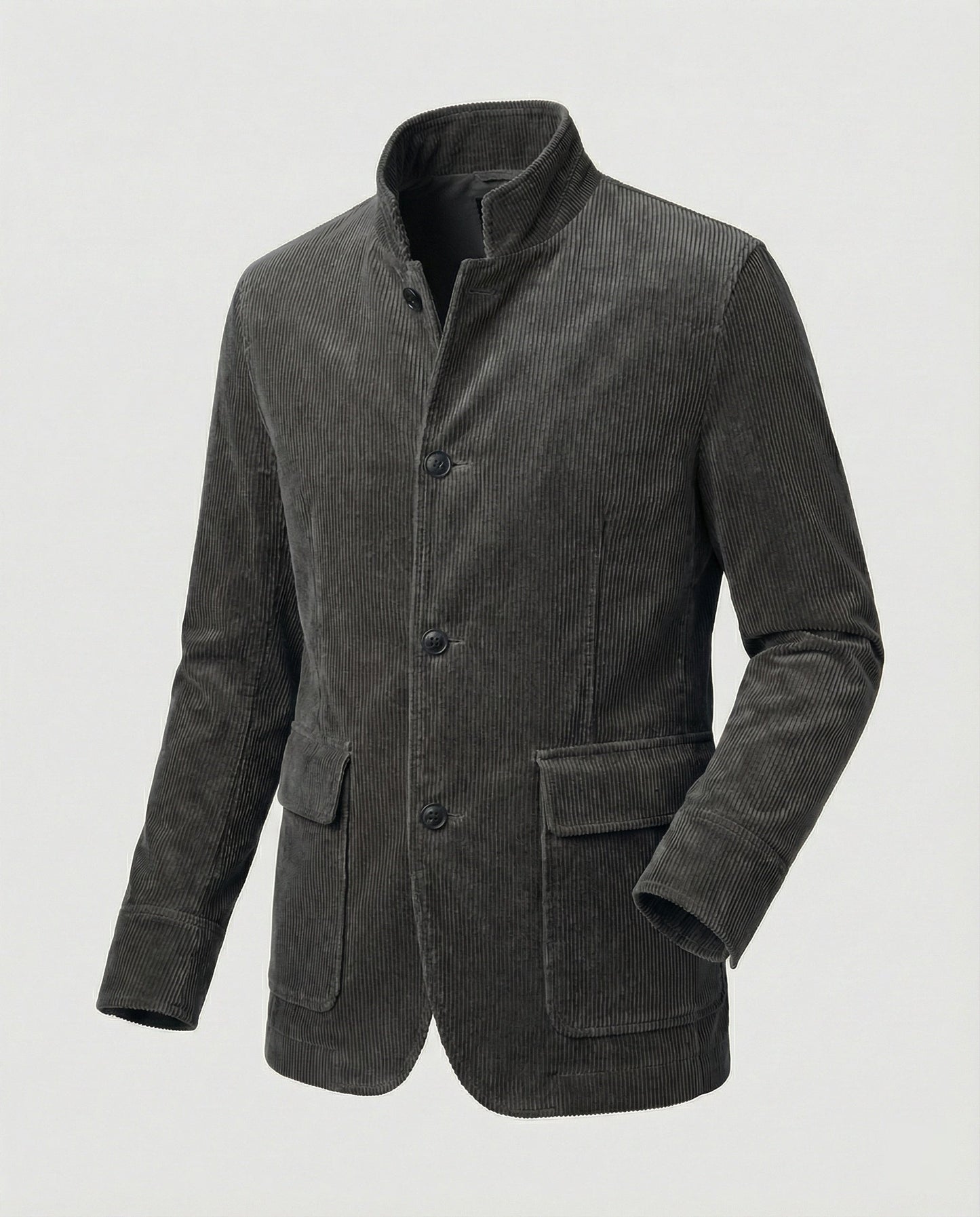 Cappotto Uomo in Velluto a Coste con Bottoni