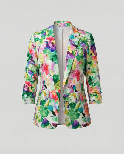 Blazer Donna Fantasia Floreale Linea Elegante