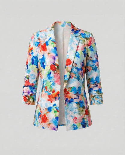 Blazer Donna Fantasia Floreale Linea Elegante