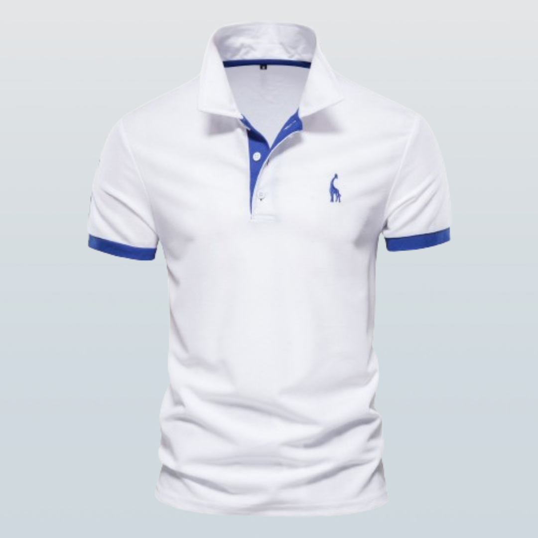 Polo Uomo Manica Corta con Inserti a Contrasto