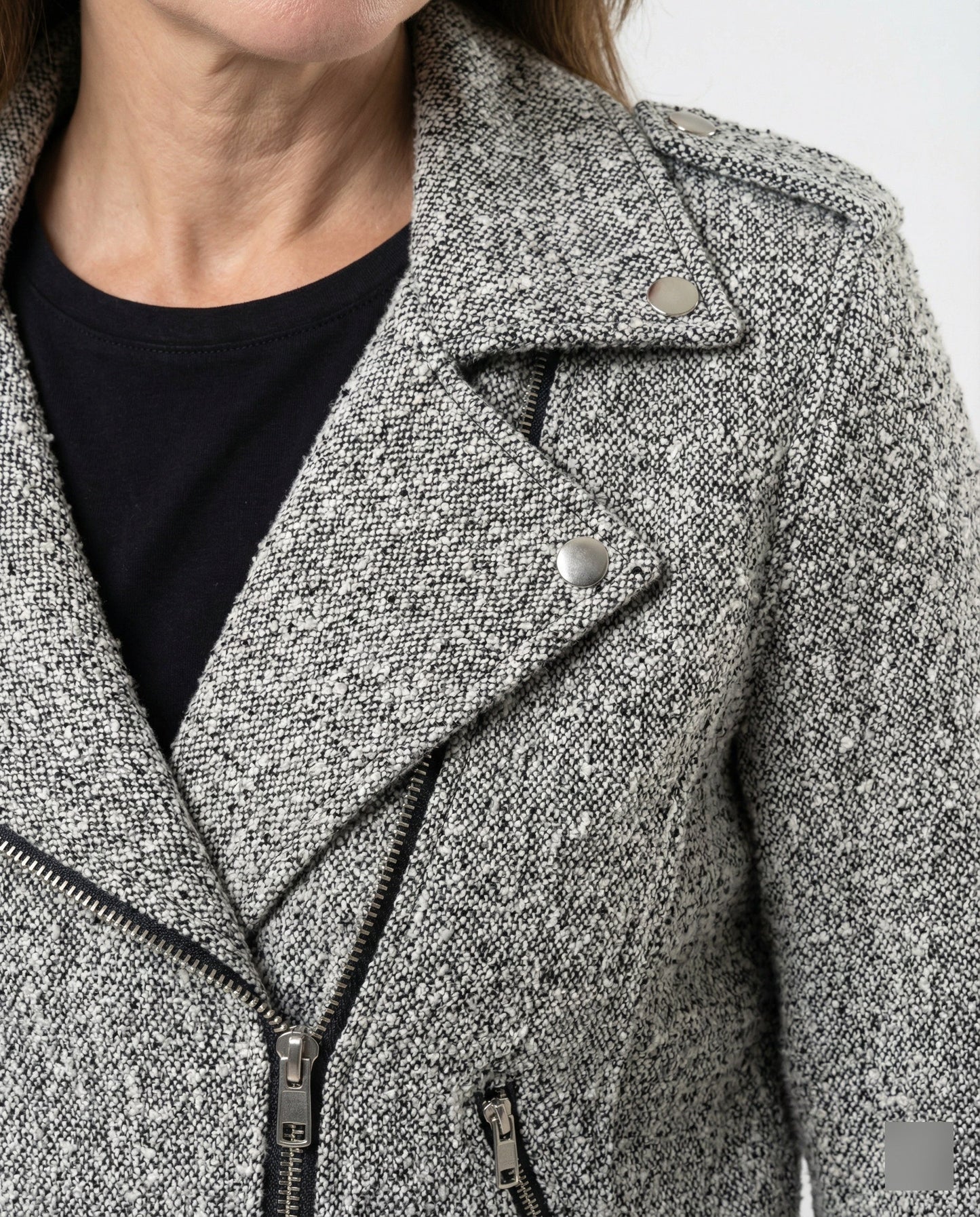 Giacca Biker Donna con Fantasia Animalier e Vestibilità Slim