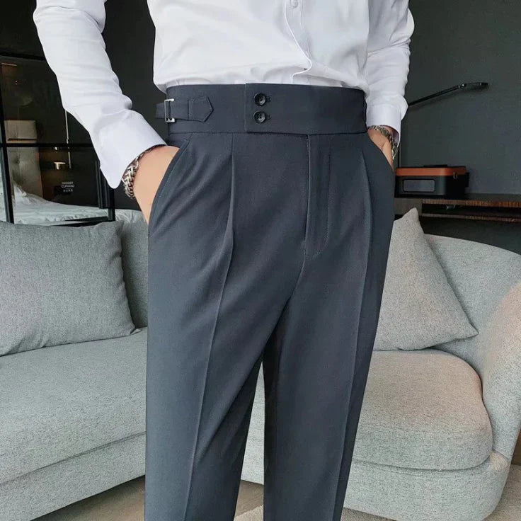 Pantaloni Uomo Vita Alta Taglio Comodo