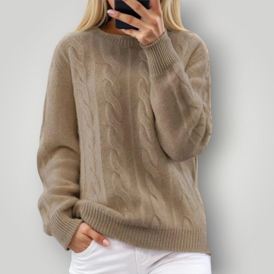 Maglione Donna in Maglia Caldo Manica Lunga