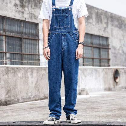Jeans Salopette Uomo Denim Vestibilità Ampia - Brentozzi