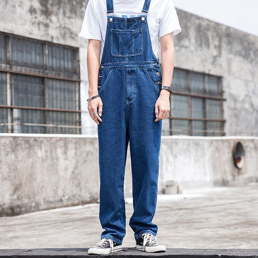 Jeans Salopette Uomo Denim Vestibilità Ampia - Brentozzi