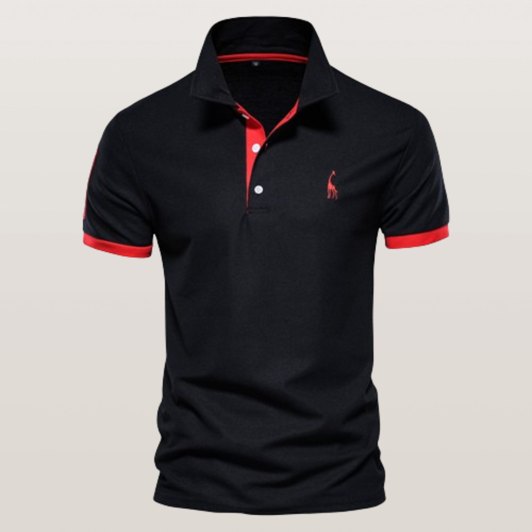 Polo Uomo Manica Corta con Inserti a Contrasto