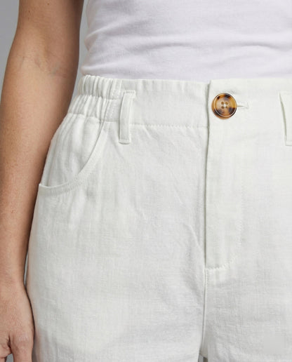 Pantaloni Chino Donna Comodi Orlo Risvoltato