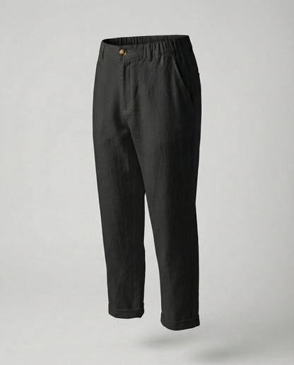 Pantaloni Chino Donna Comodi Orlo Risvoltato