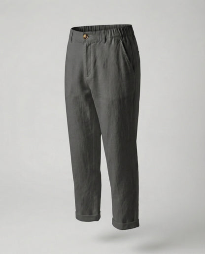 Pantaloni Chino Donna Comodi Orlo Risvoltato