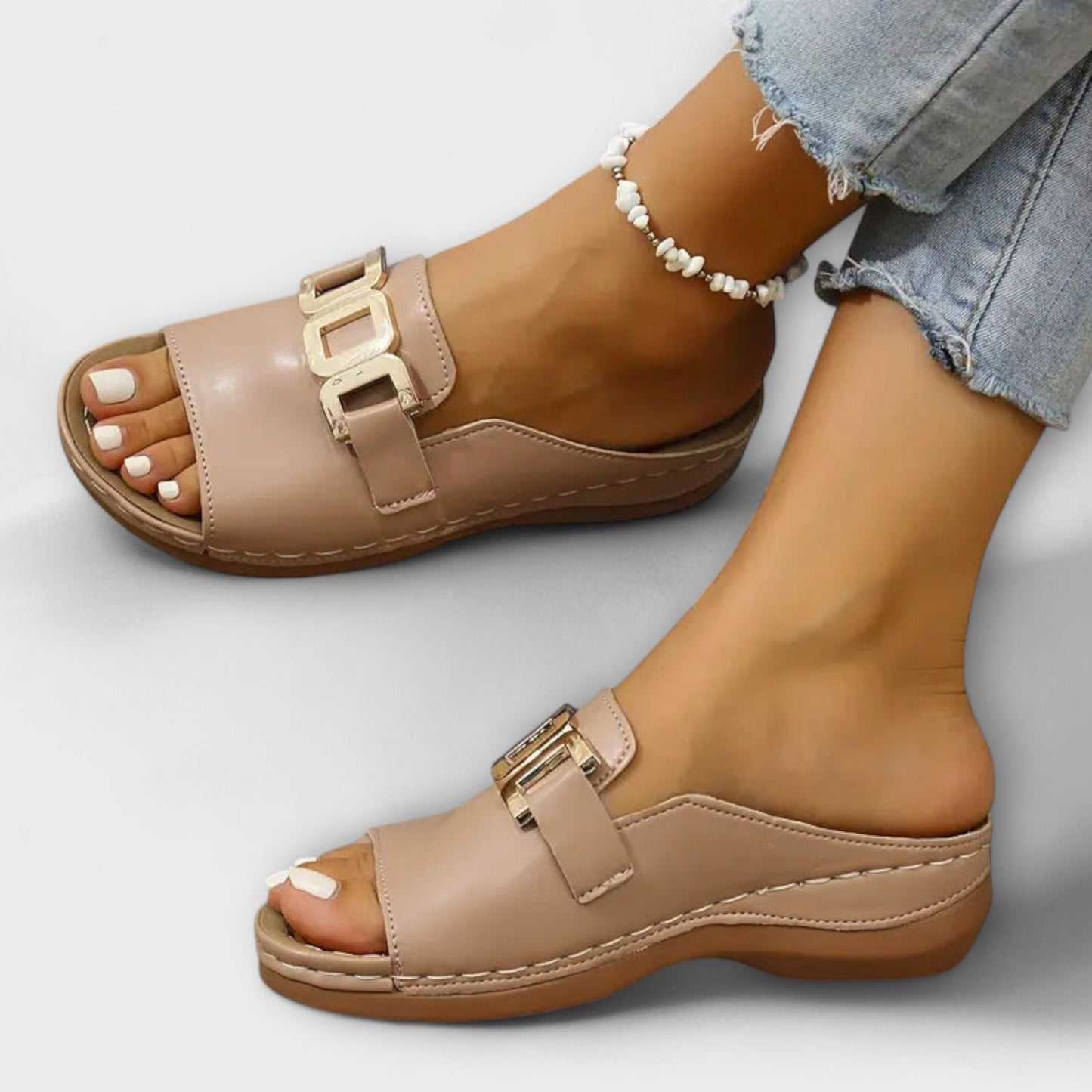Sandali Donna con Fascia Sottile Tinta Unita